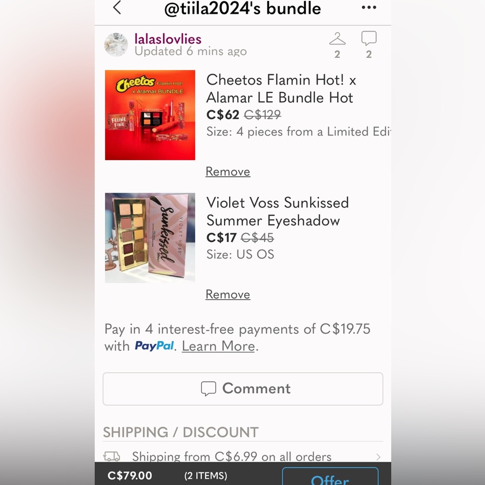 Reserved: Cheetos Flamin' Hot x Alamar LE Bundle + Violet Voss SUNKISSED *BNIB